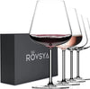 ROVSYA Red Wine Glasses Set of 4-28oz Large Wine Glasses Hand Blown Crystal-Clearer,Lighter for Wine Tasting, Gift Packaging for Valentine's Day, Anniversary, Father's Day, Birthday