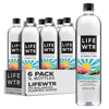 LIFEWTR Premium Purified Water, pH Balanced with Electrolytes, 100% recycled plastic bottles, 33.8 Fl Oz, 1L, 6 Count (Pack of 1)
